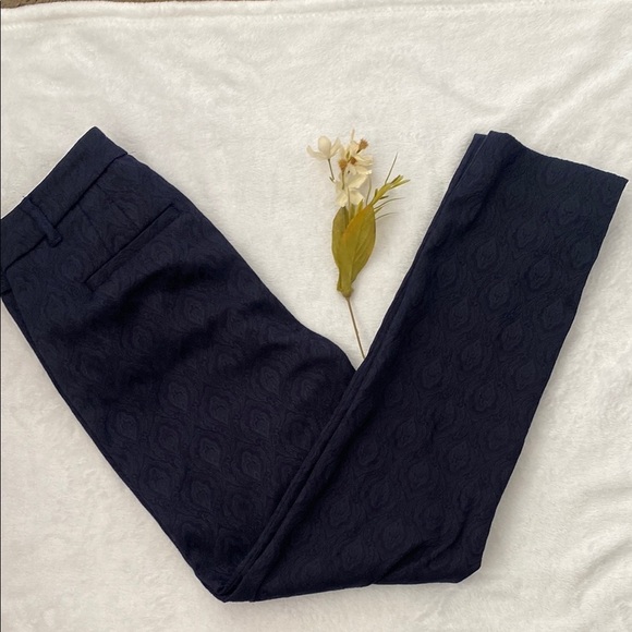 White House blanck  market Navy Patterned Women's Pants - Picture 3 of 10